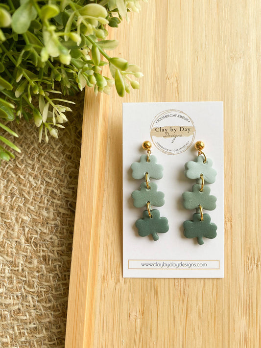 Shamrock/Clover St. Patrick’s - polymer clay earrings
