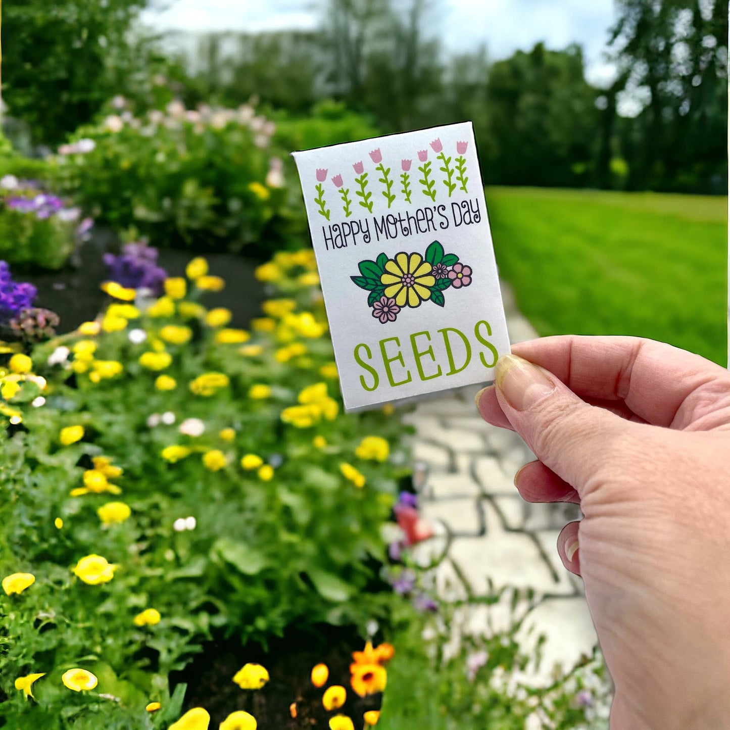 Mother’s Day seed package with poppies