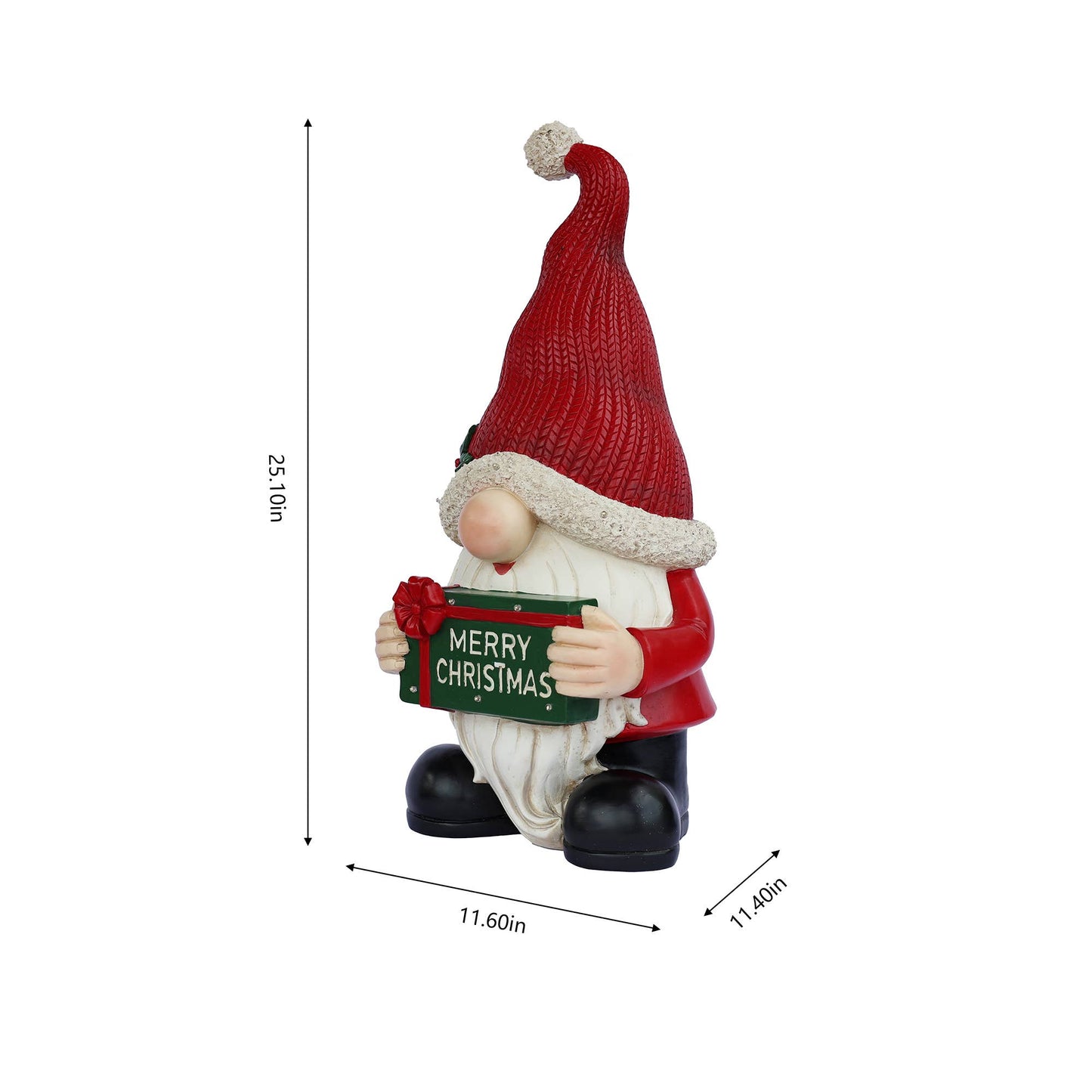 Hi-Line Gift Ltd. - Merry Christmas Santa with LED Lights Lighted