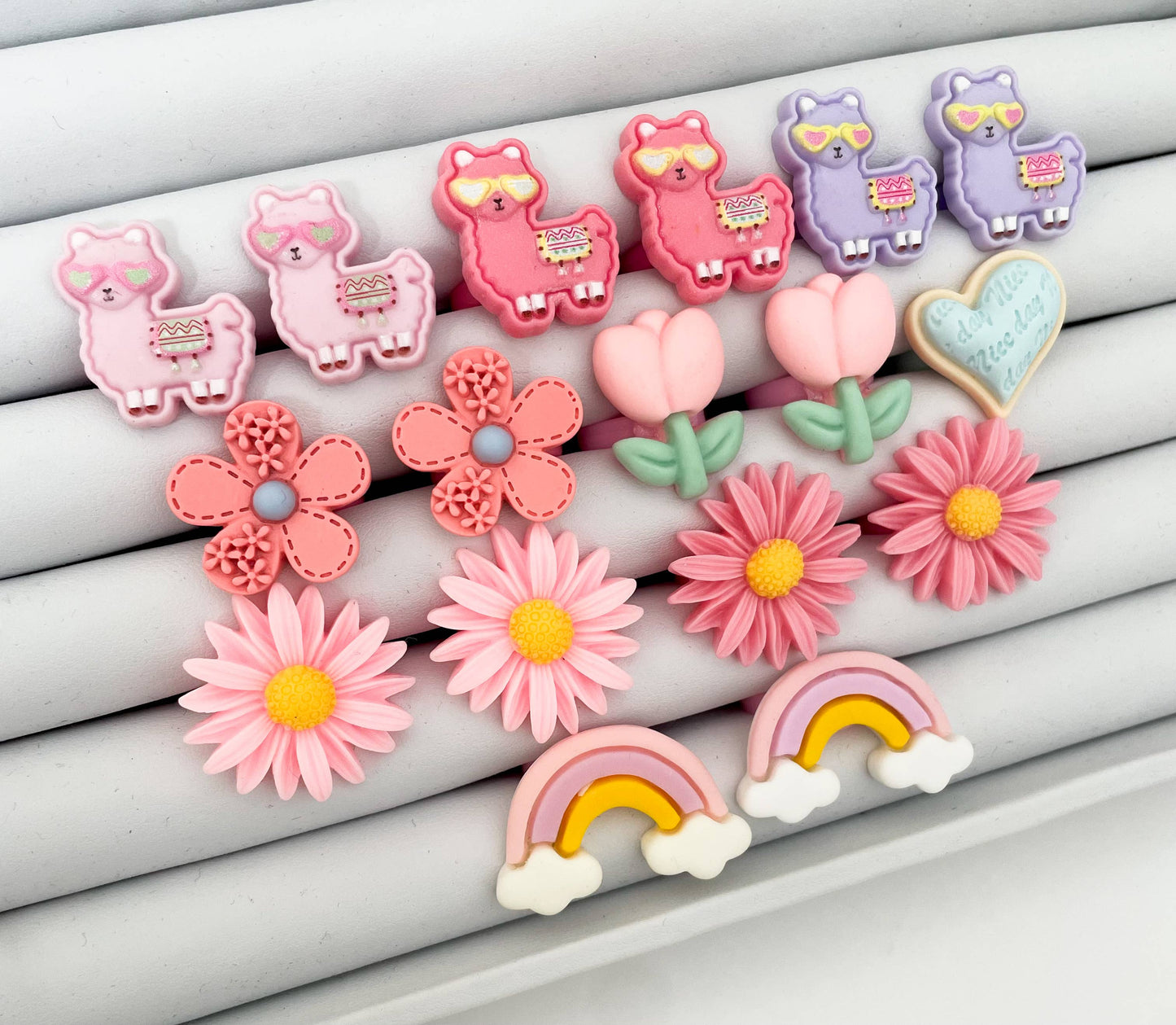 Shantiques Mini Creations - Kids Rings - Spring Fun: Light Pink Llama