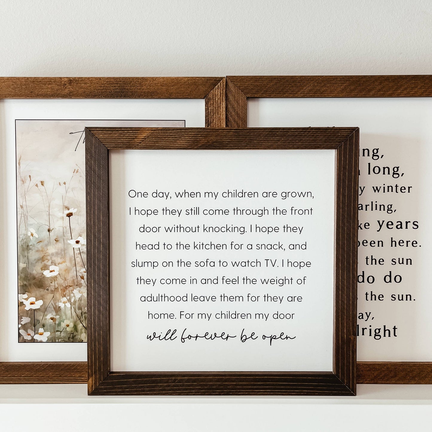 Knotty Design Co. - One Day When My Children Are Grown Framed Wood Sign