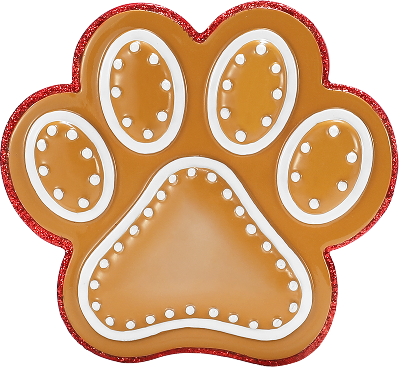 PolarX Ornaments - Gingerbread Paw Print Personalized Ornament