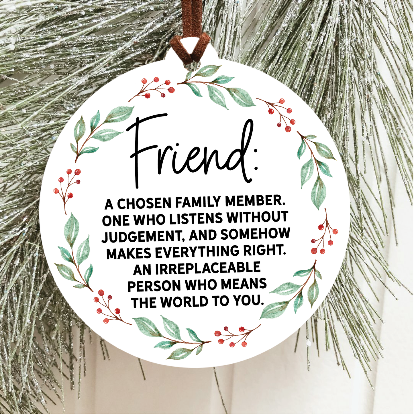 Knotty Design Co. - Friend Christmas Ornament