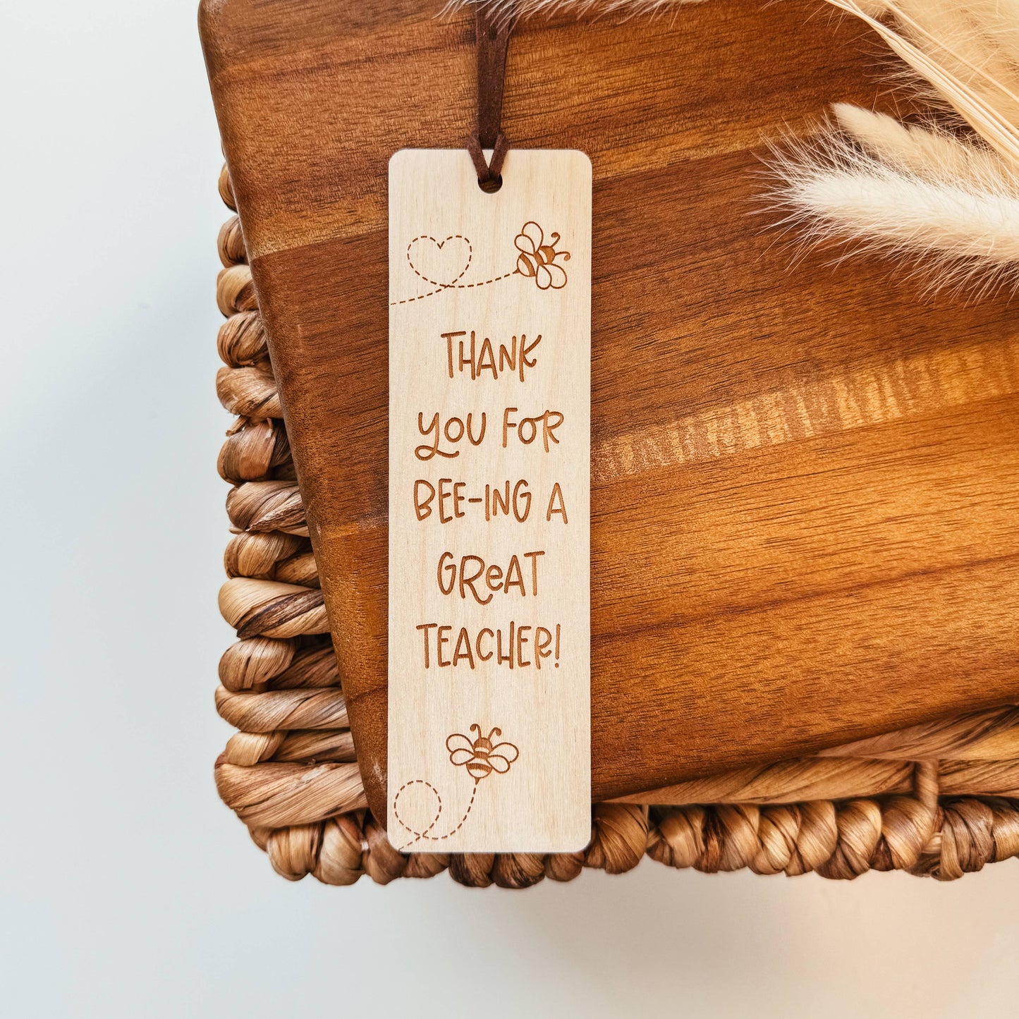 Knotty Design Co. - Teacher Appreciation Wooden Bookmark | Bees
