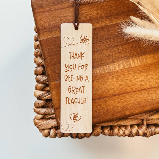 Knotty Design Co. - Teacher Appreciation Wooden Bookmark | Bees