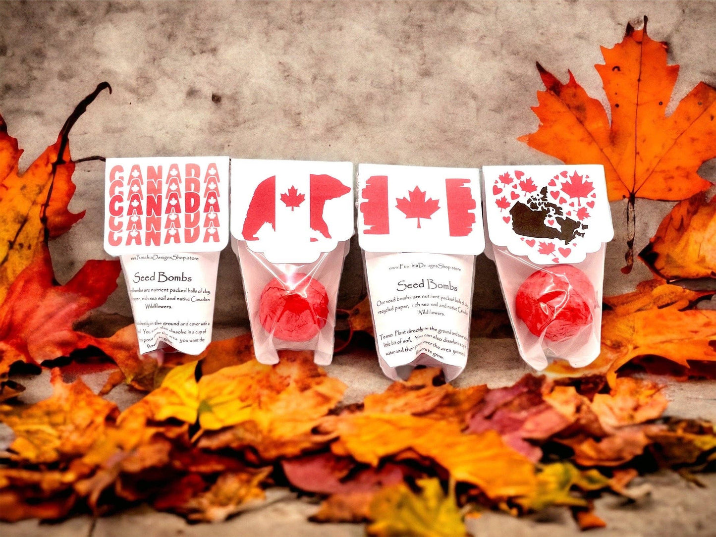 Seed Bombs - Canada- Canadian Wildflowers Fuschia Designs Shop