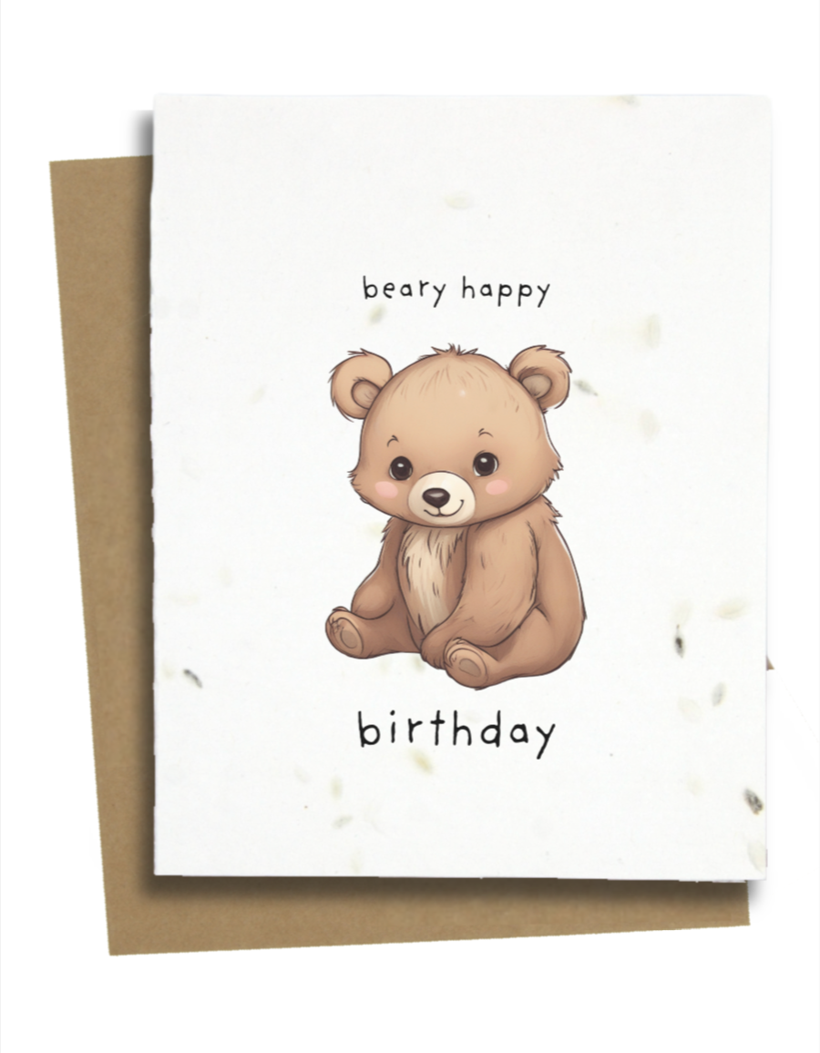 Greet n' Grow Plantable Cards - 1st Birthday Card: Wildflower