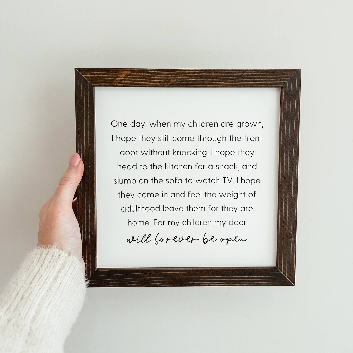 Knotty Design Co. - One Day When My Children Are Grown Framed Wood Sign
