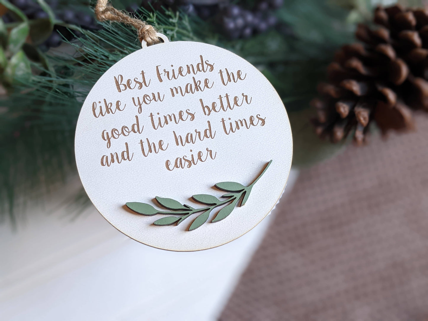 Richer Design Co. - Friends Christmas Ornament: Best friends like you