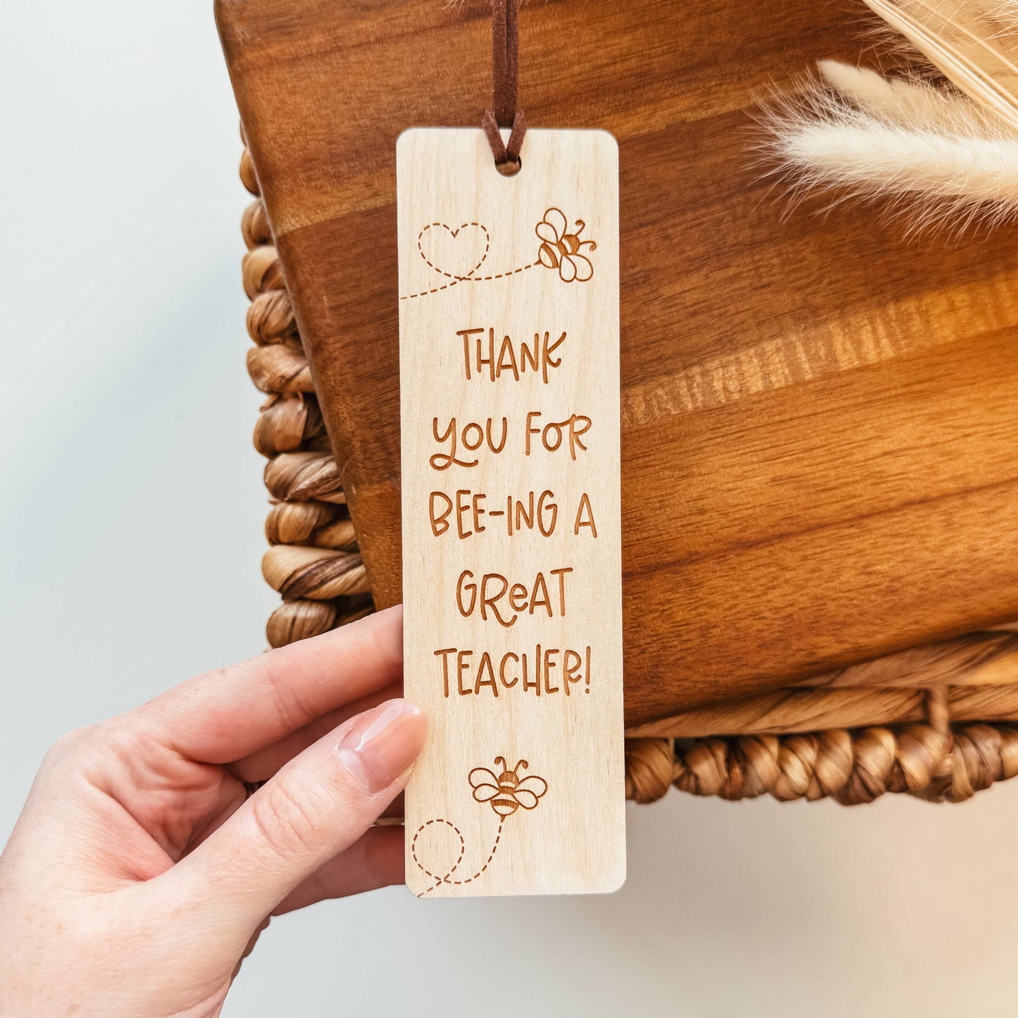 Knotty Design Co. - Teacher Appreciation Wooden Bookmark | Bees