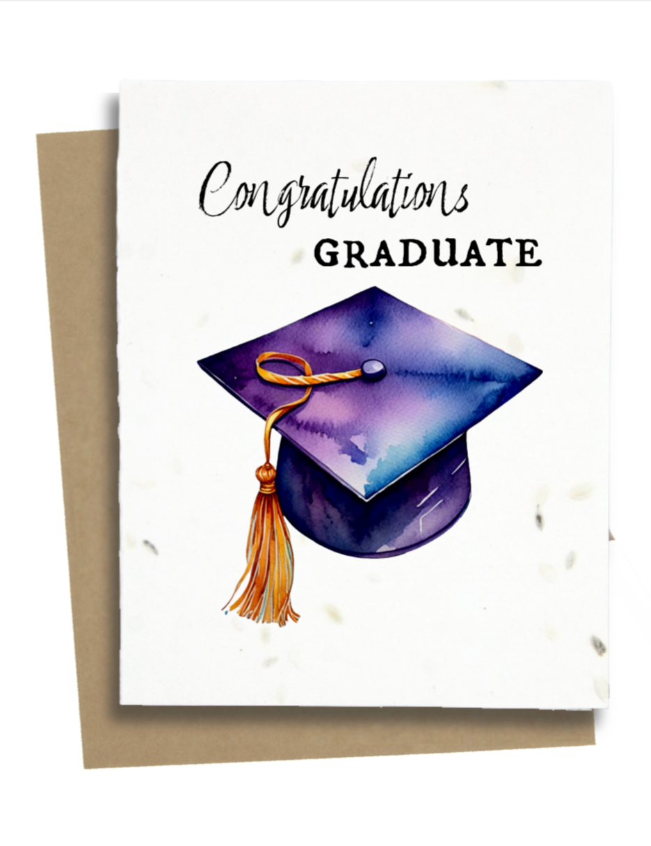 Greet n' Grow Plantable Cards - Congratulations Graduate Card: Wildflower