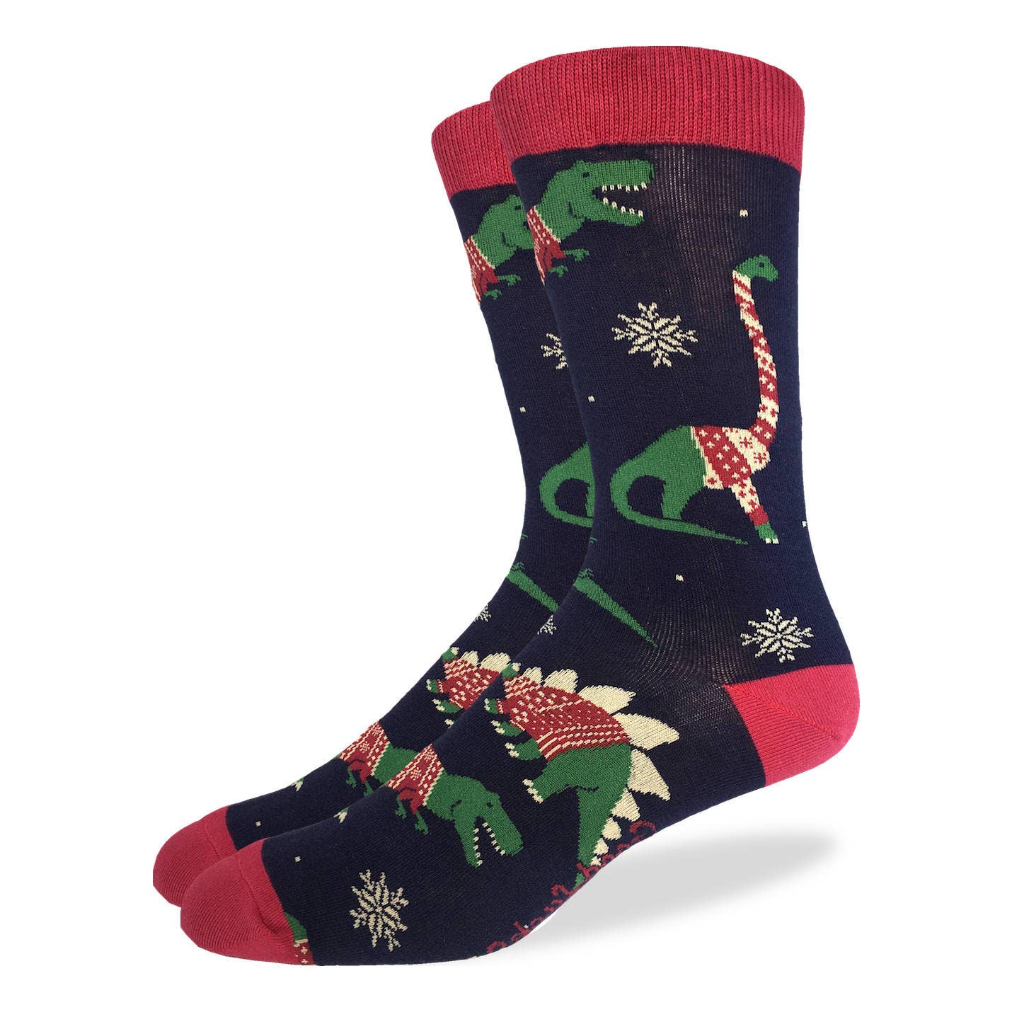 Good Luck Sock - Men's Christmas Sweater Dinosaurs Socks