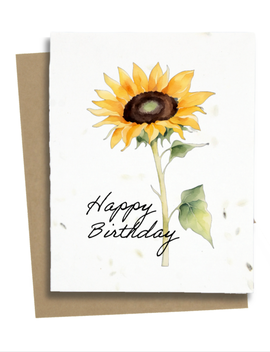 Greet n' Grow Plantable Cards - Happy Birthday Sunflower Card: Wildflower