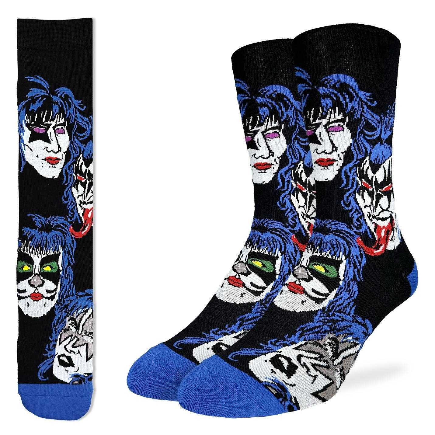 Good Luck Sock - Men's KISS Solo Faces Socks: Shoe Size 8-13