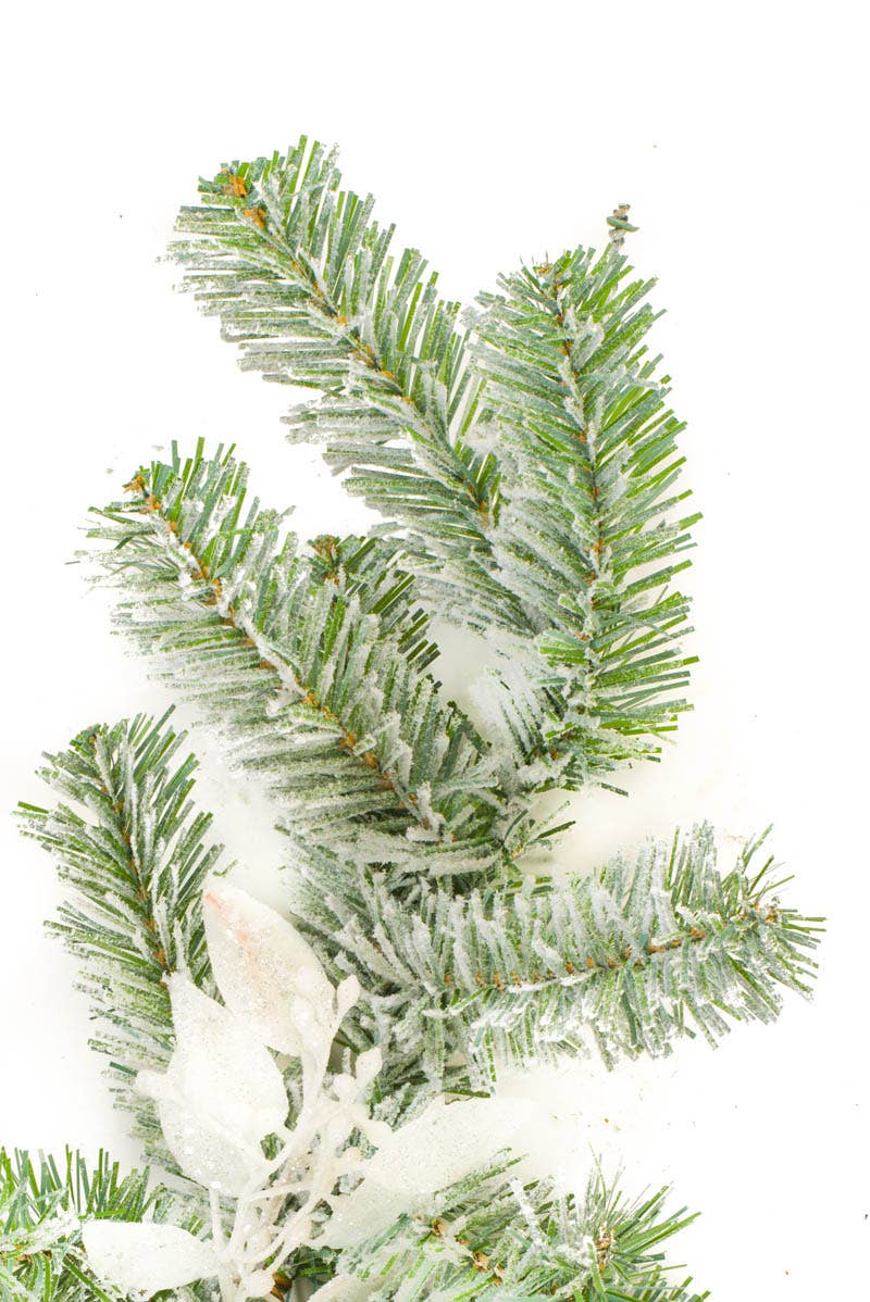 Starlight Collection - White Fir And Pine Garland With Harlequin Bulbs