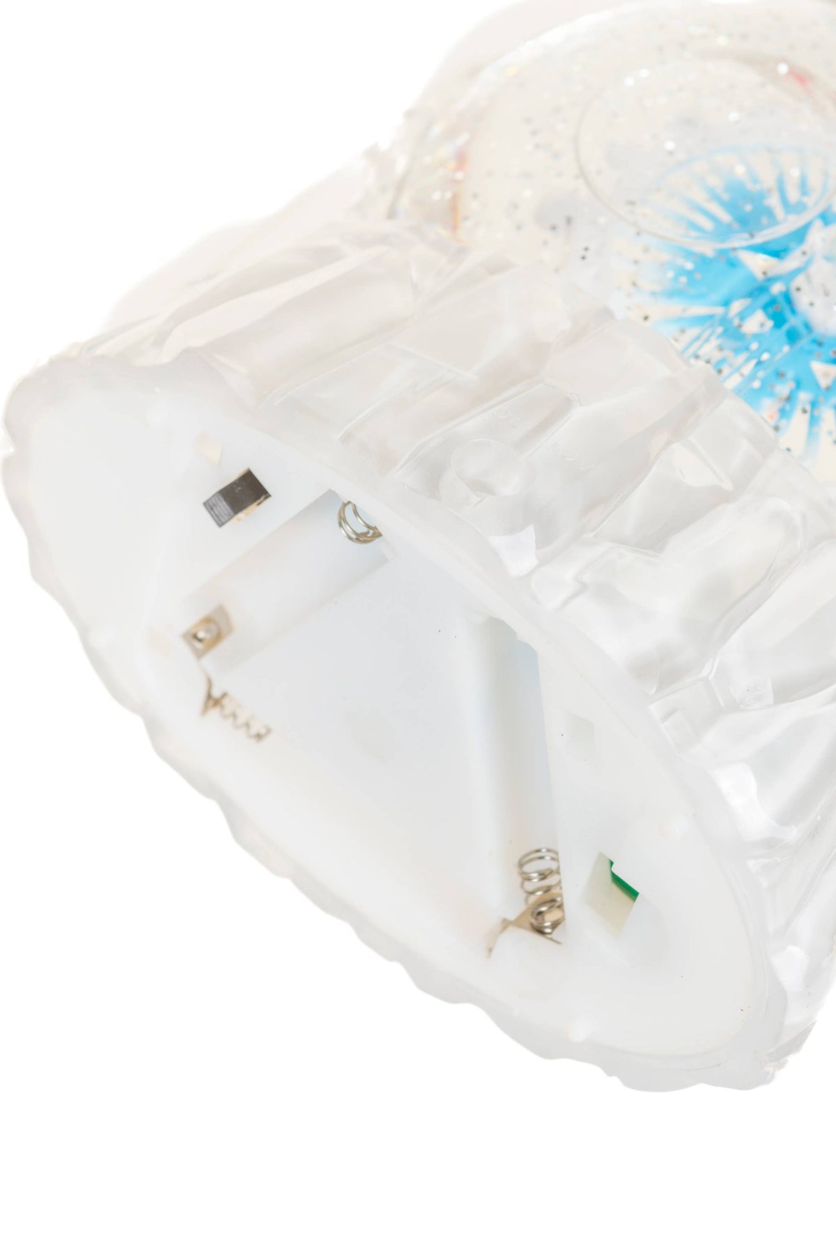 Starlight Collection - NEW-White Santa Snow Globe with Spinning Ship's Helm