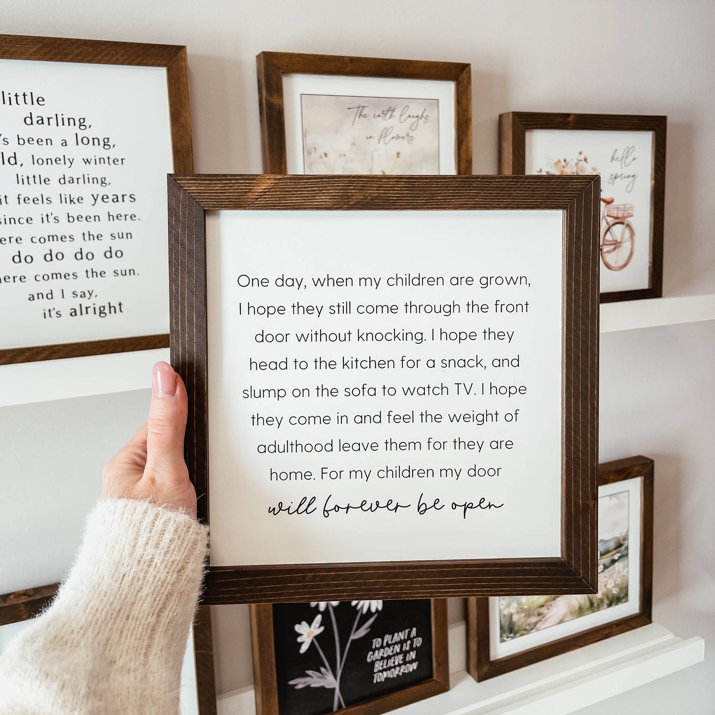 Knotty Design Co. - One Day When My Children Are Grown Framed Wood Sign