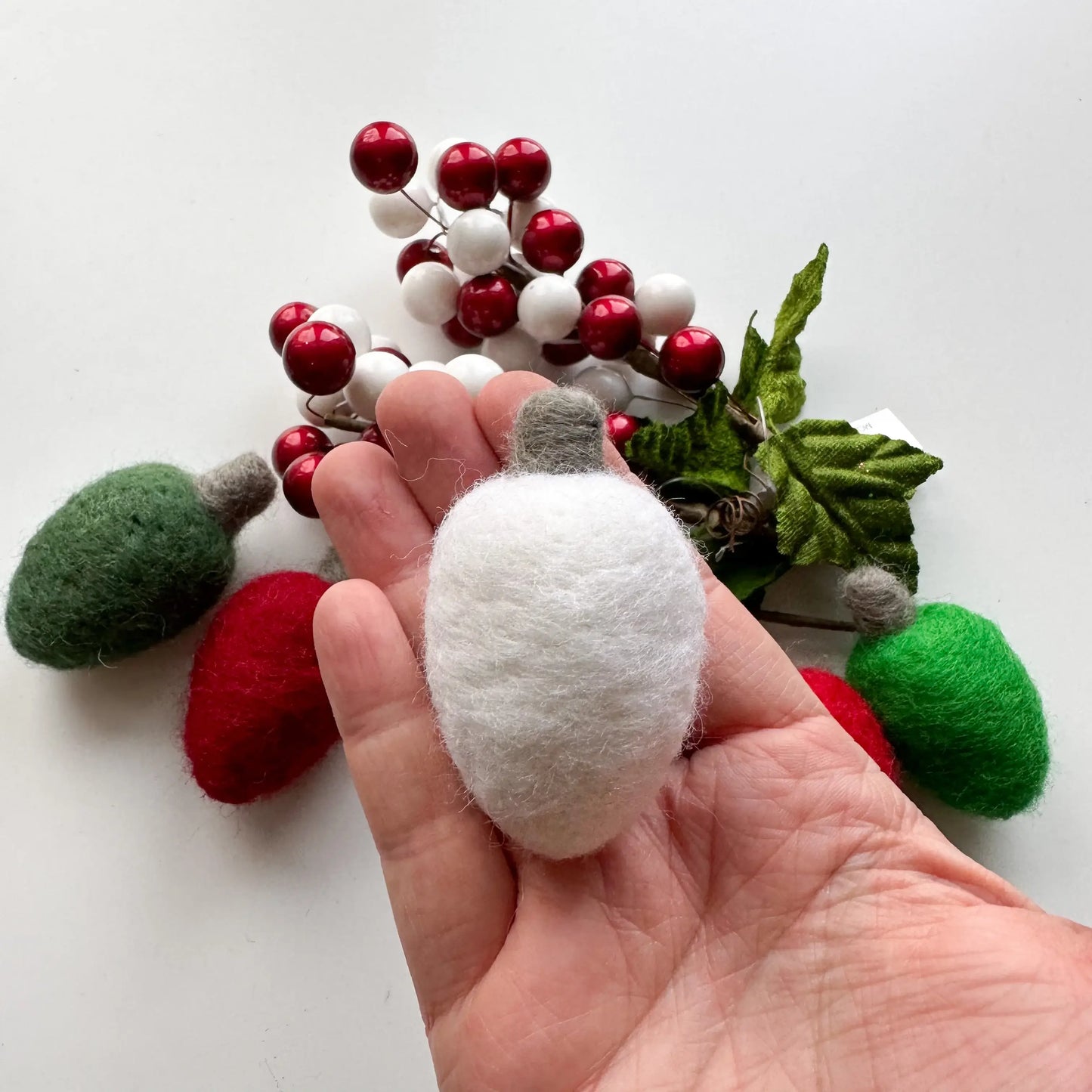 Sewing Seeds Play - Felt Christmas Ombre Light Bulbs - Set Of Five