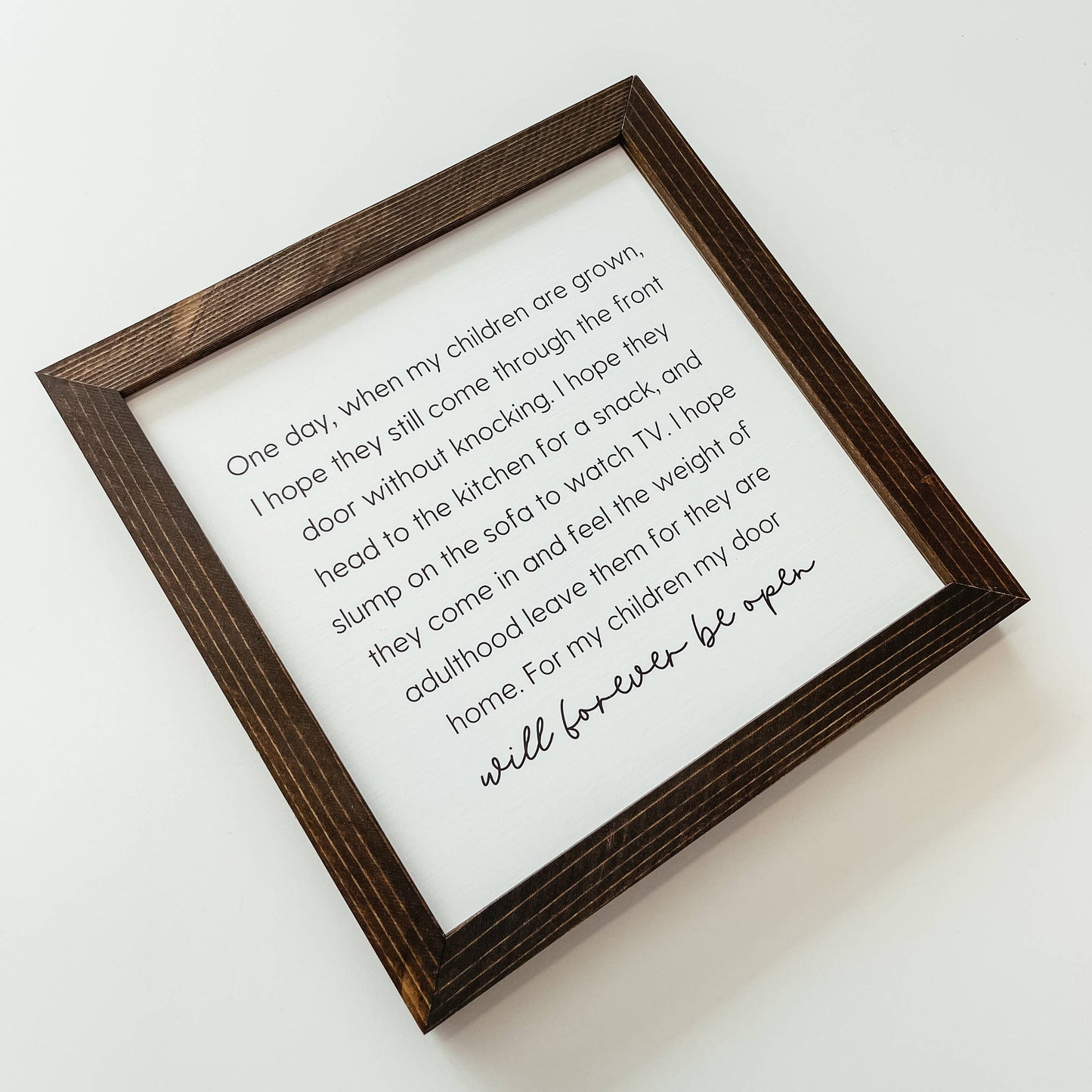 Knotty Design Co. - One Day When My Children Are Grown Framed Wood Sign