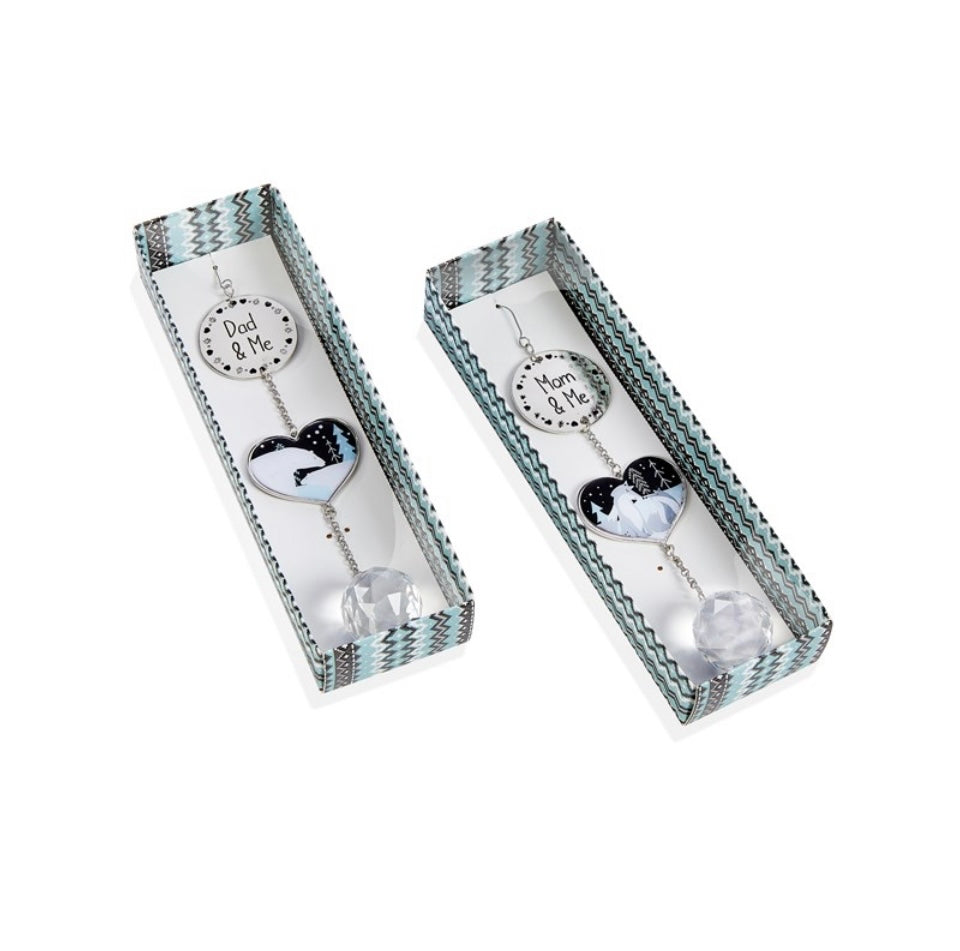 Prism Gift Box Ornament, 2 Assorted, Mom and Dad
