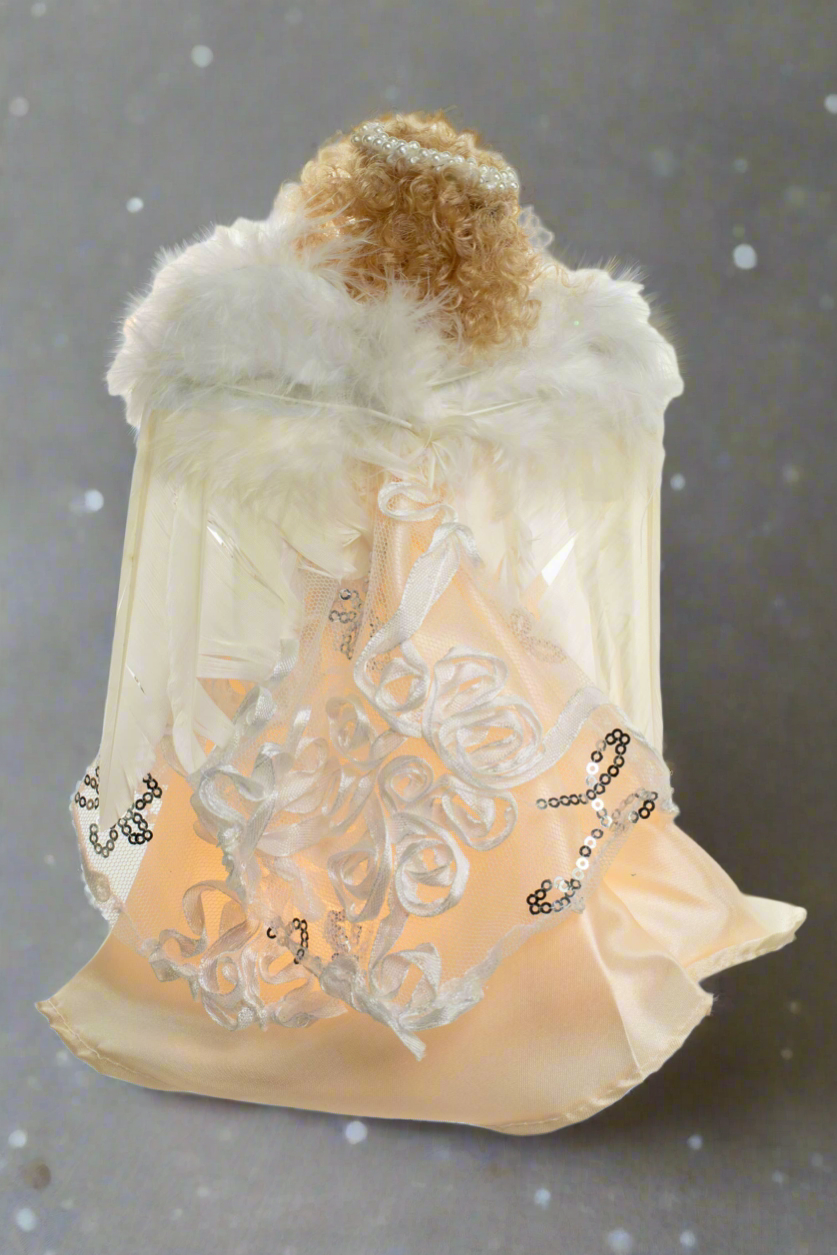 Starlight Collection - Ivory Small 10-Light Angel Tree topper