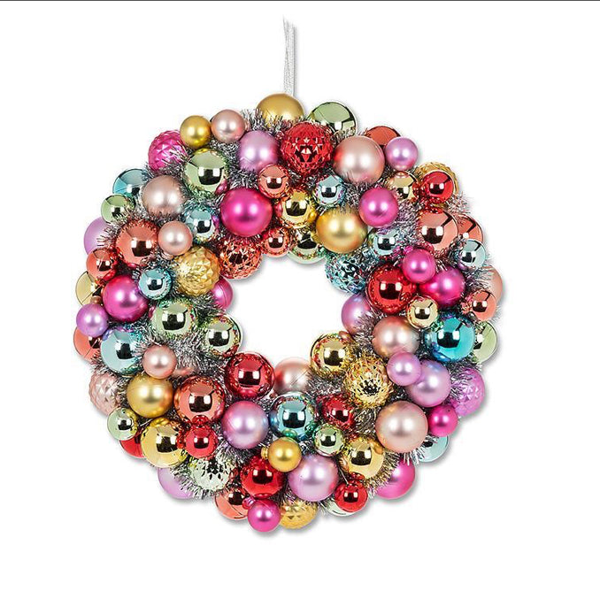 Medium Bright Ball Ornament Wreath