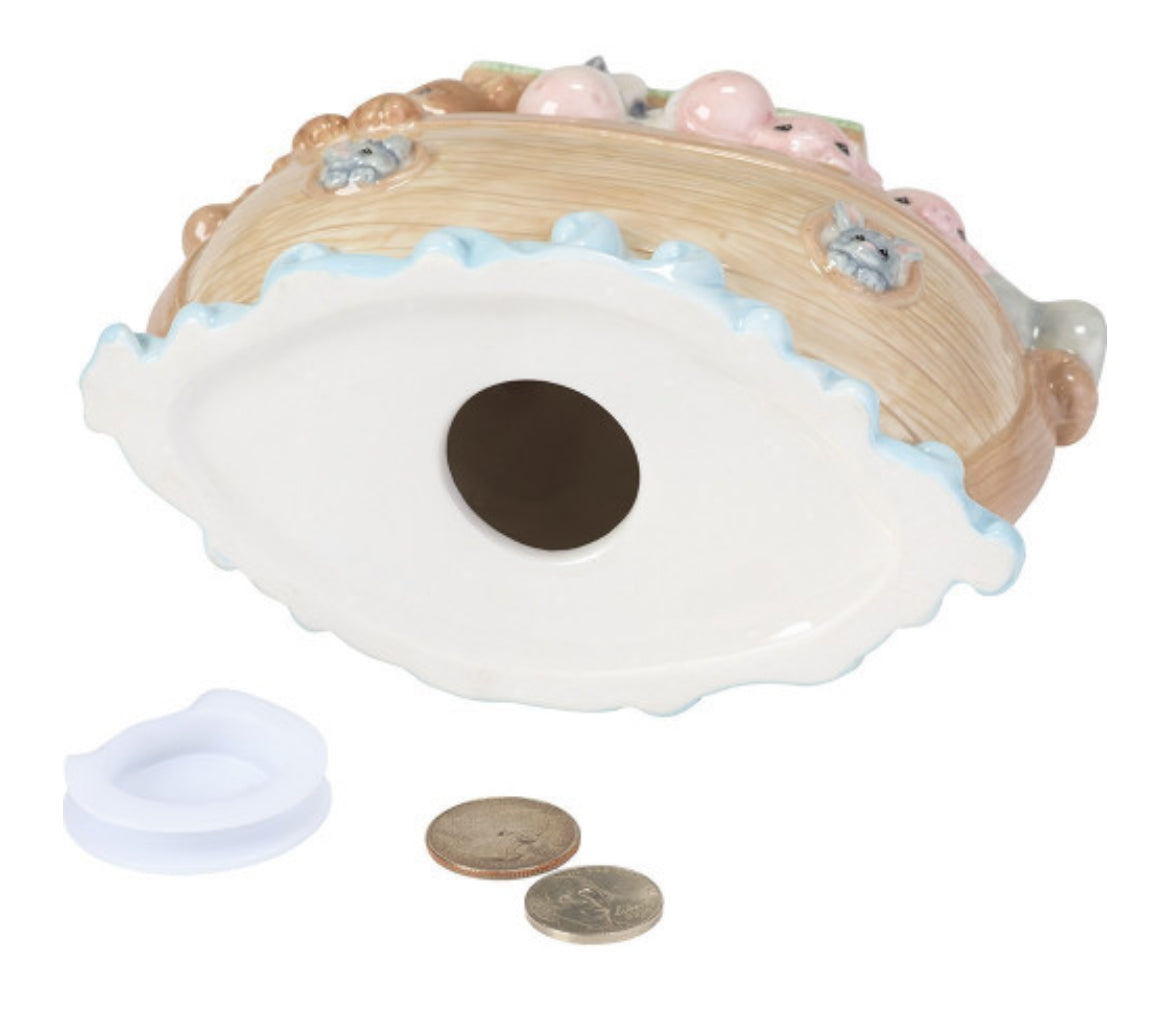 Precious Moments ~ Overflowing With Love, Porcelain Bank, Noah’s Ark #173434