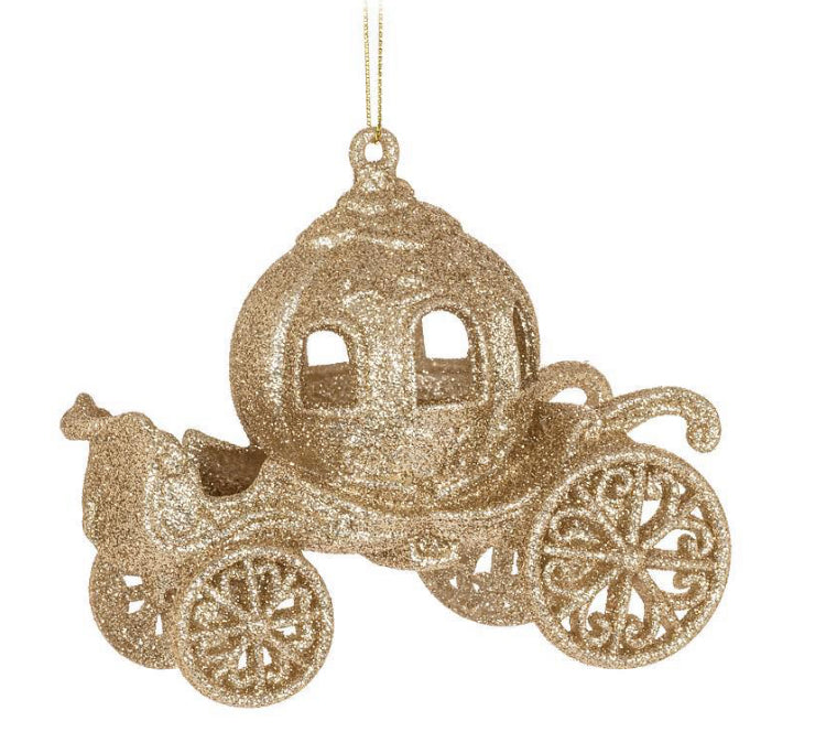 Glitter Carriage Ornament
