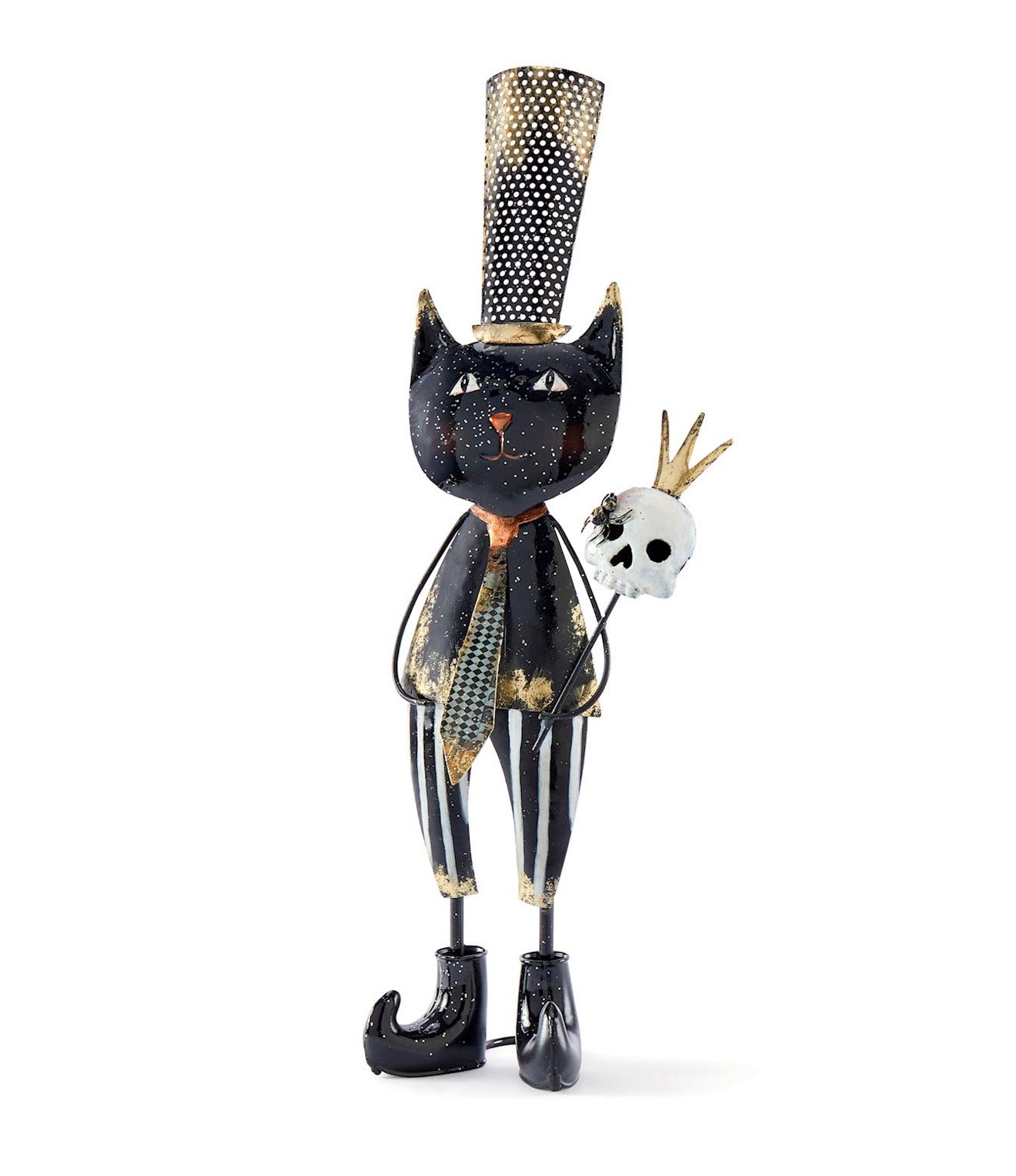 Dapper Black Cat Figurine Halloween Decor
