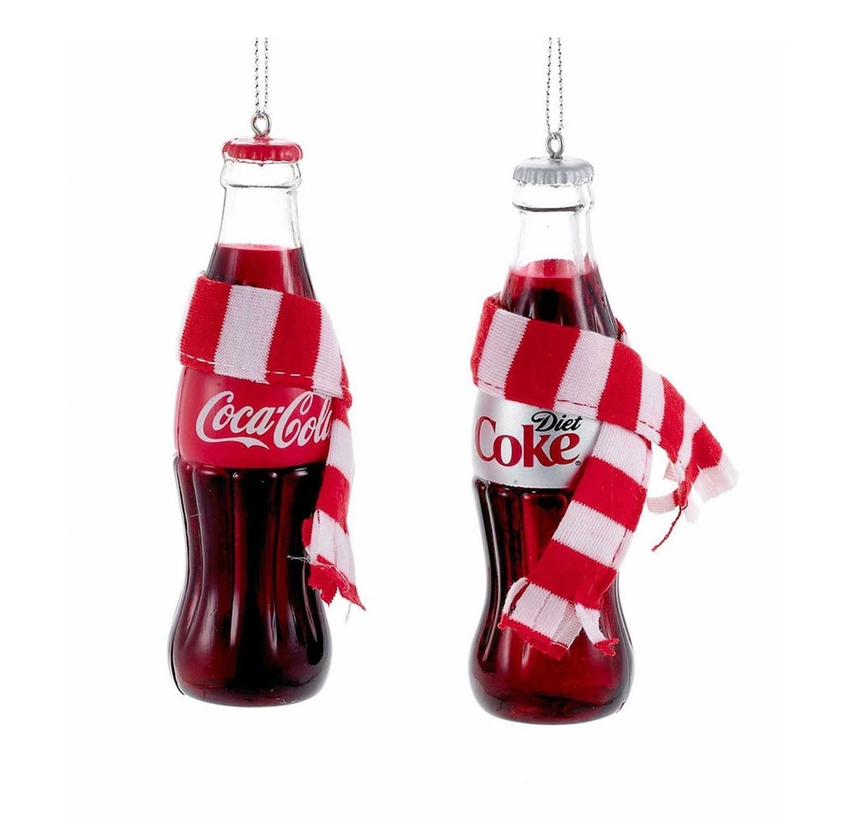 Coca-Cola® Bottle With Scarf Ornaments, 2 Assorted