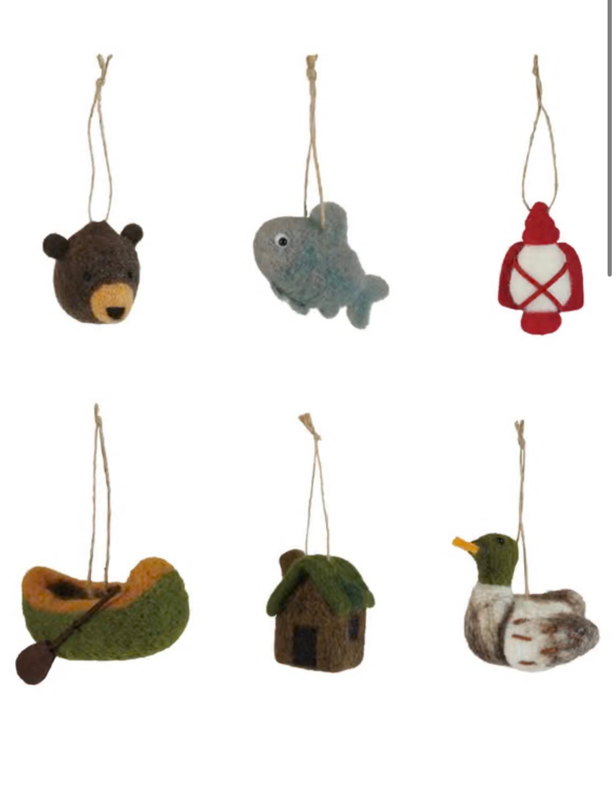 Campfire Holiday Felt Ornaments, 6 Assorted (sold individually)
