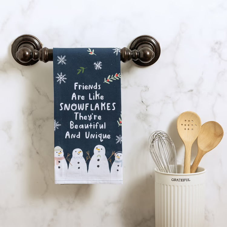Friends Are Like Snowflakes Kitchen Towel