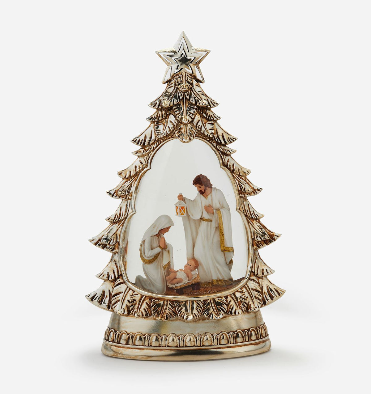 LED Nativity Tree Water Lantern