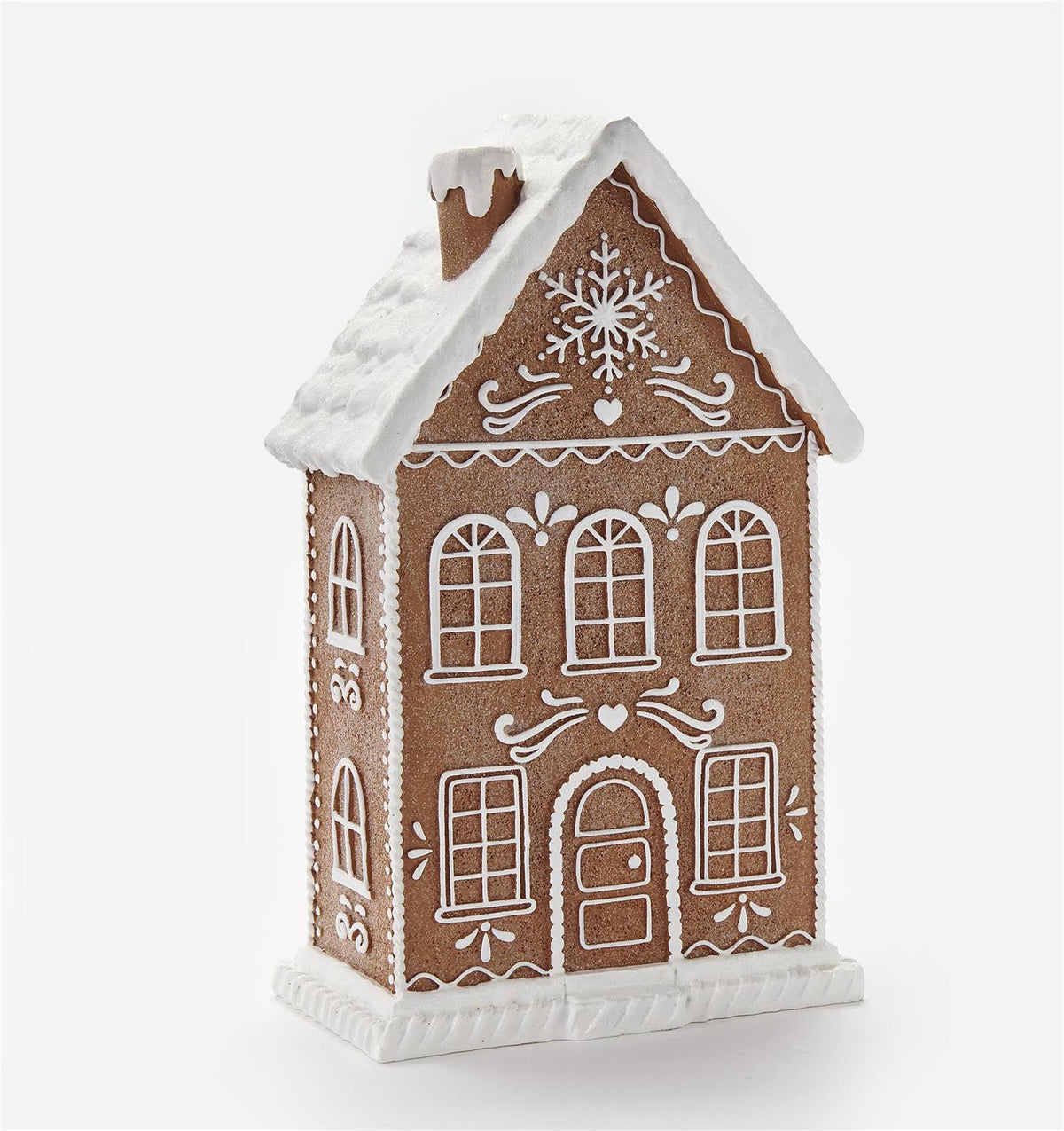 Brown & White Gingerbread House Table Decoration
