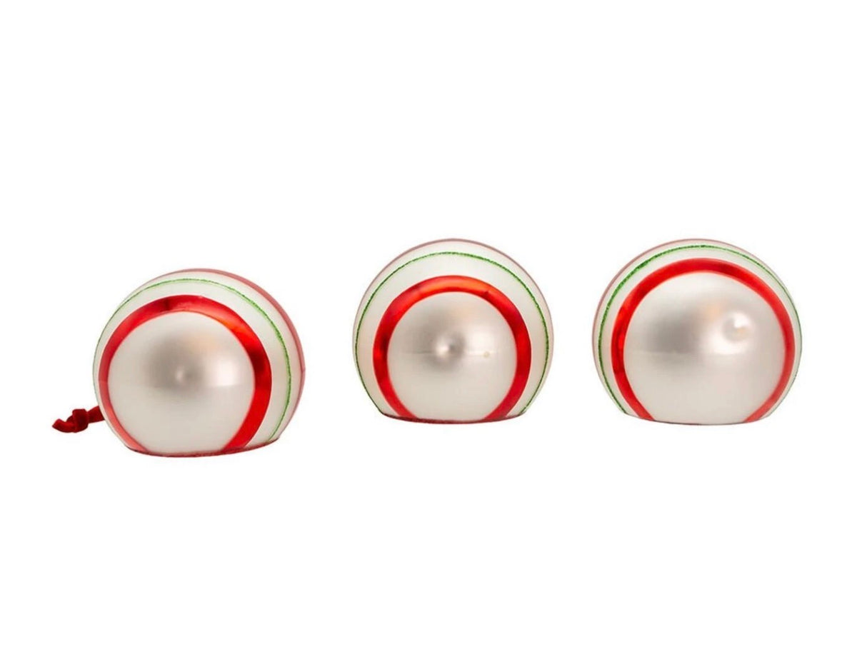 3" The Early Years Glass Reflector Ornaments, 3 Piece Box