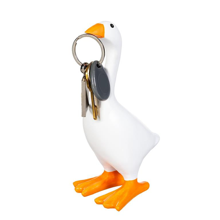 Gordy the Desktop Goose Hillside Pasture Table Décor, Resin Magnetic Key Holder, 8"H