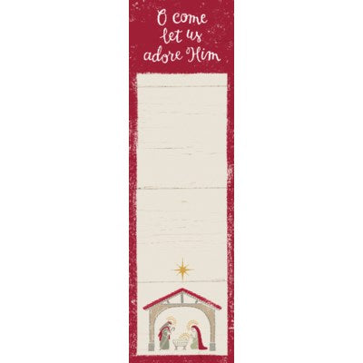 LIST NOTEPAD - O COME LET US ADORE HIM
