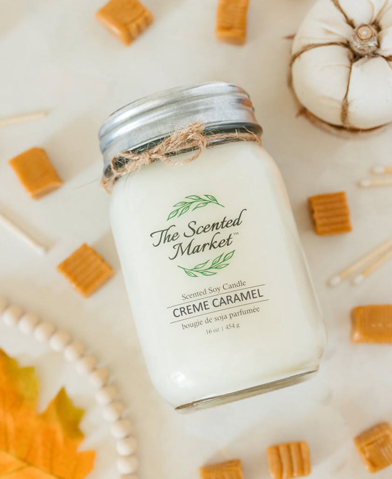 The Scented Market - CARAMEL LOVE Soy Wax Candle 16 oz