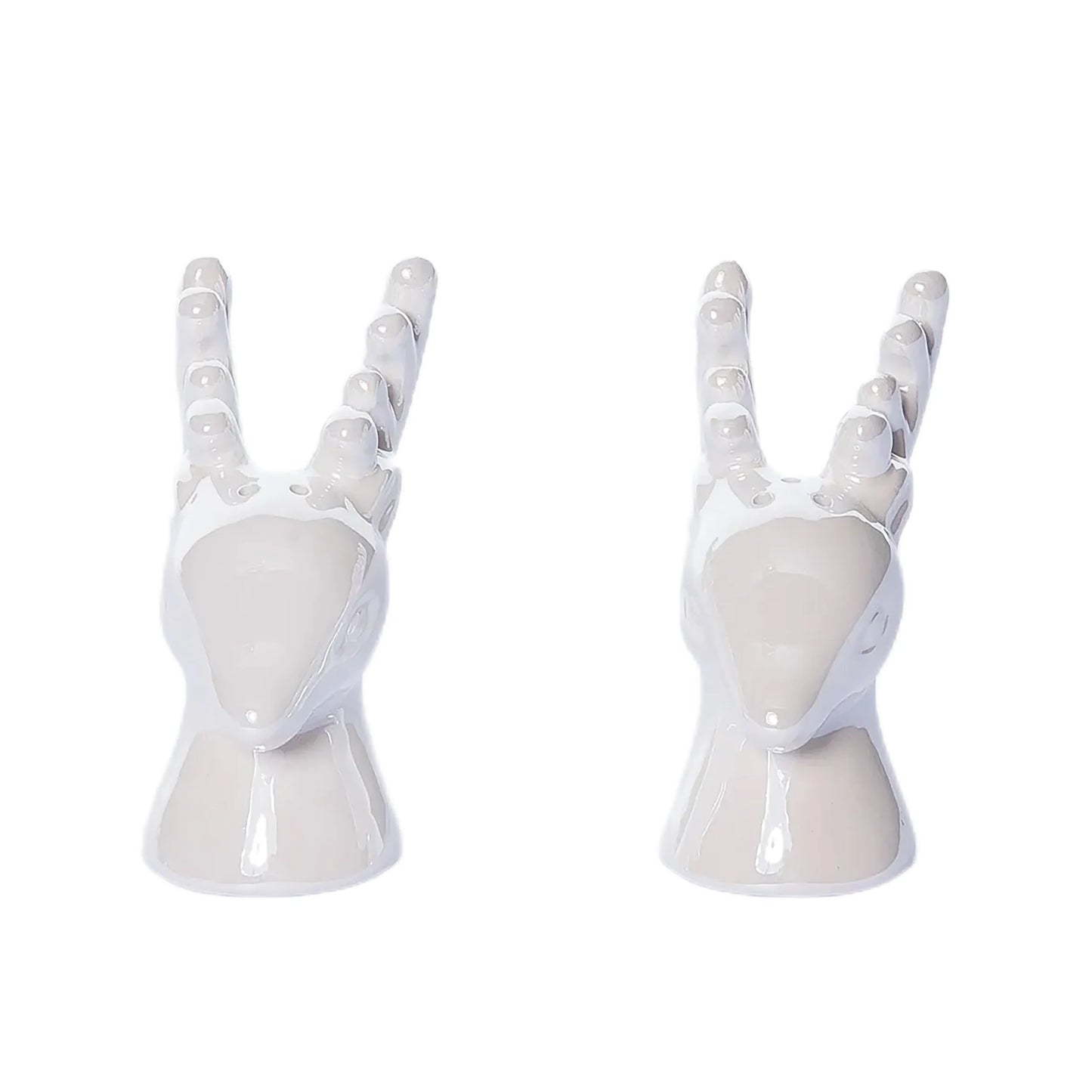 Ceramic Elegant Reindeer Salt And Pepper Shakers