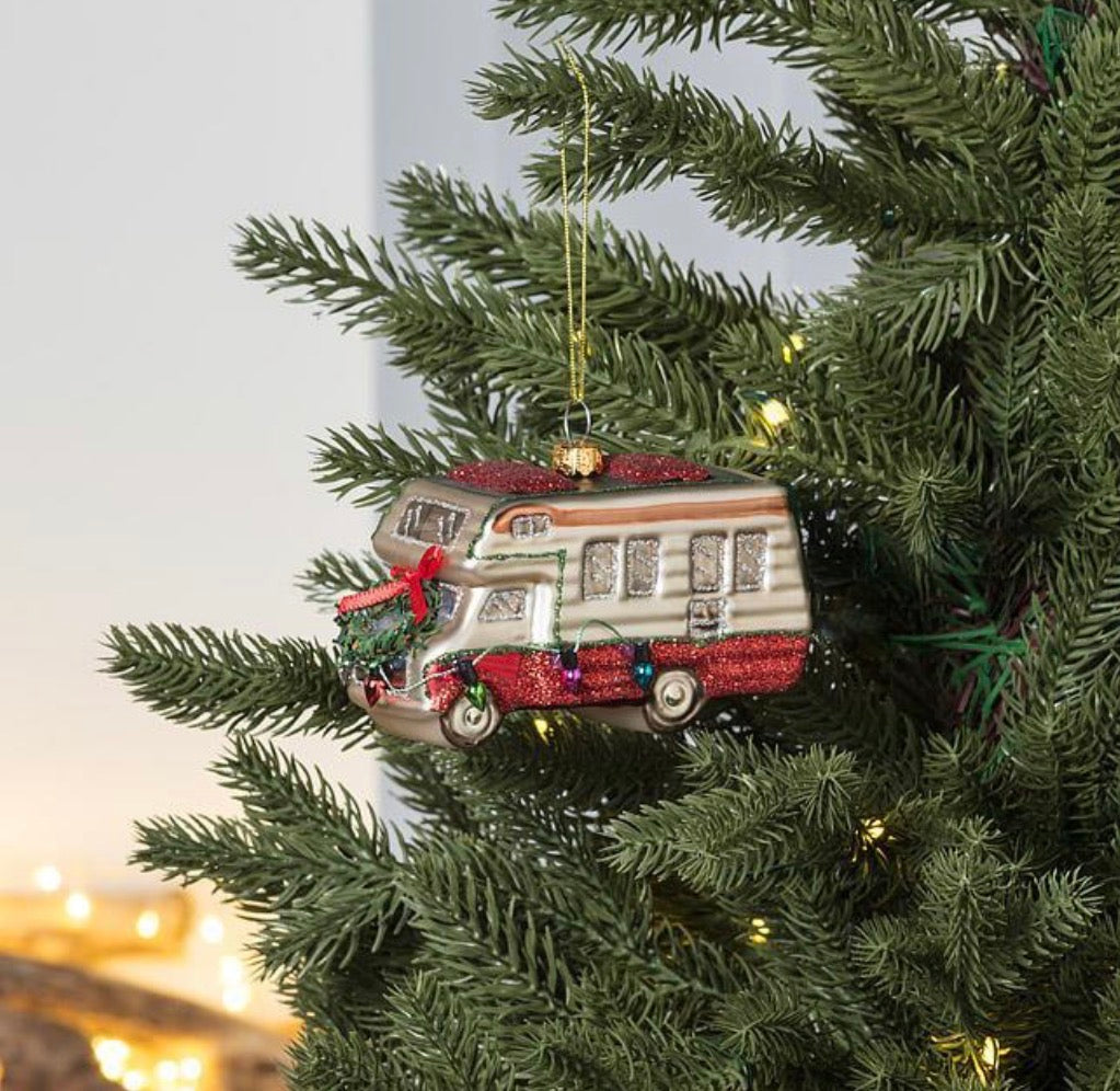 RV Camper Ornament with Lights