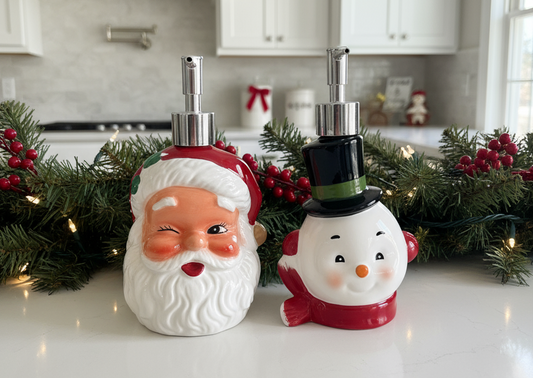 Retro Holiday Soap Dispenser, 2 Assorted (sold individually)