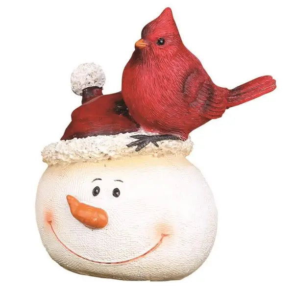 Snowman with Cardinal Shelf Sitter, 3 Assorted (sold individually)