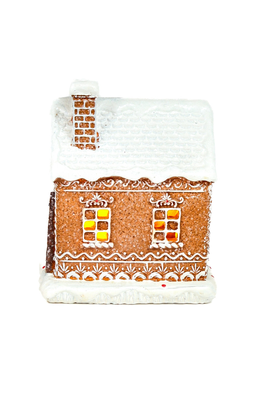 Sitting Brown Festive Gingerbread Home