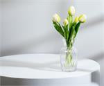 Lifelike 5 Stem Tulip Bunch- White