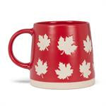 Wide Base Mug with Maple Leaves