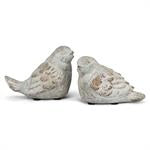 Small Cement Sitting Birds, 2 Assorted (Sold Individually)