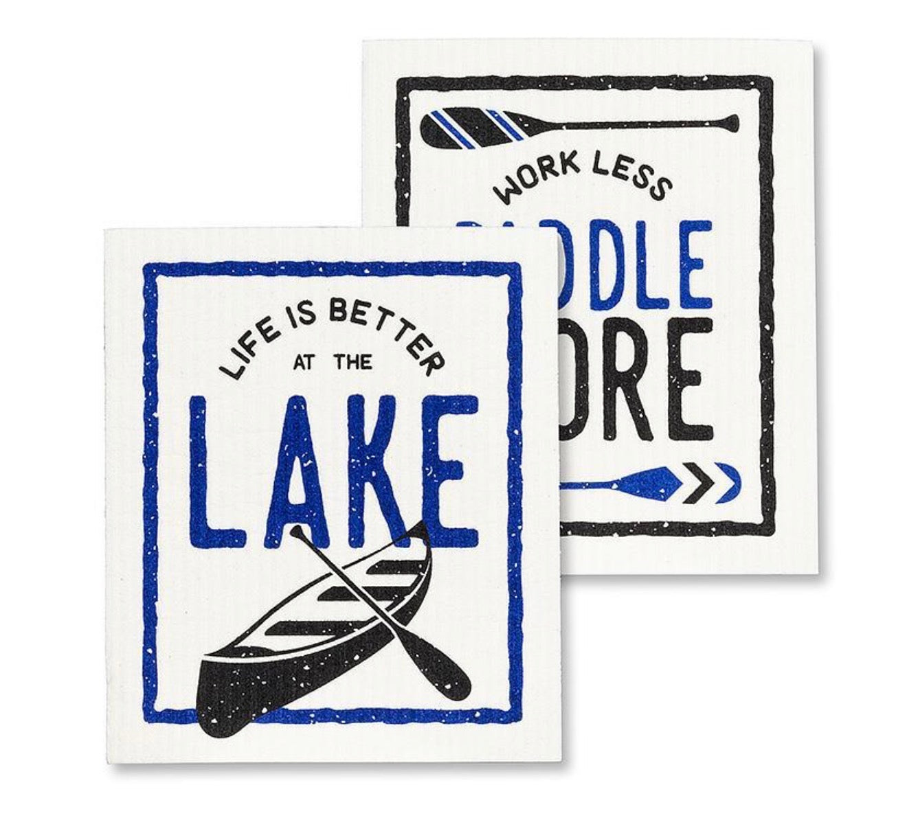 Better at the Lake Dishcloths. Set of 2