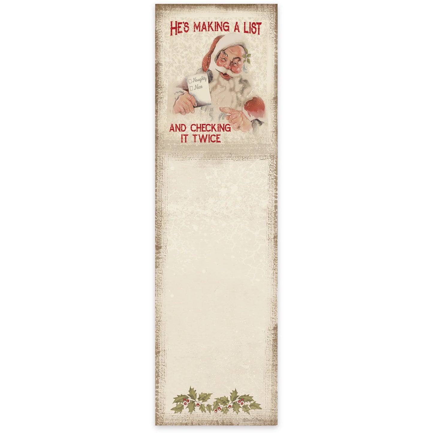 He’s Making a List Note Pad by Primitives by Kathy
