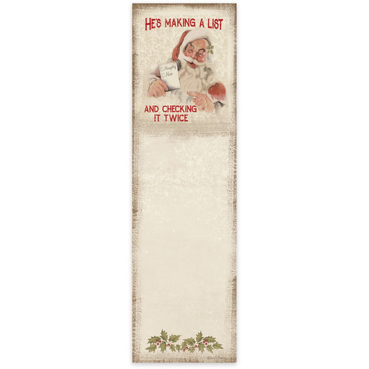 He’s Making a List Note Pad by Primitives by Kathy