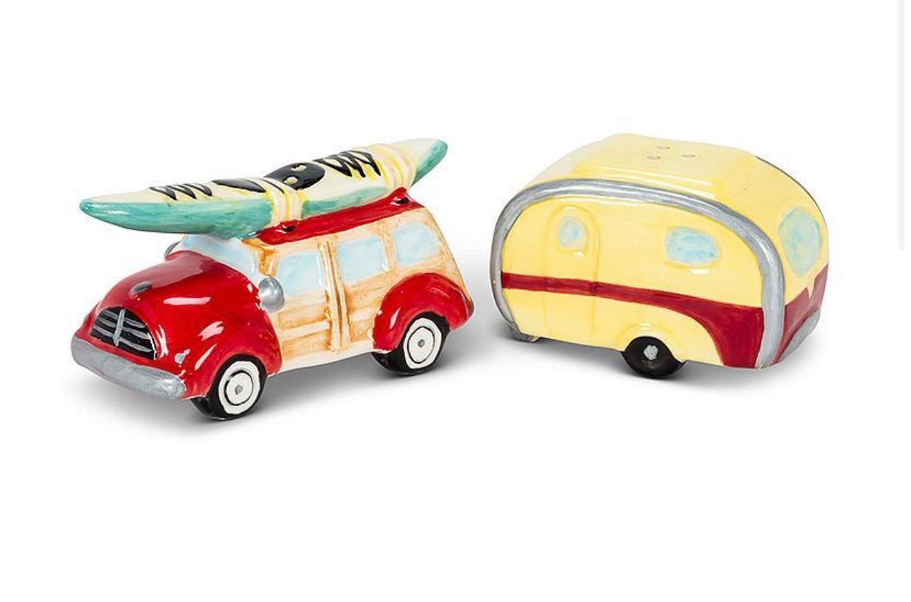 Woody Car & Camper Salt & Pepper
